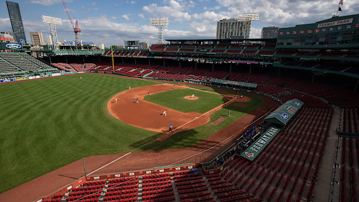 Sep 6, 2020; Boston, Massachusetts, USA; An empty Fenway Park is seen during the game between the Boston Red Sox and the Toronto Blue Jays. Mandatory Credit: Winslow Townson-Imagn Images
