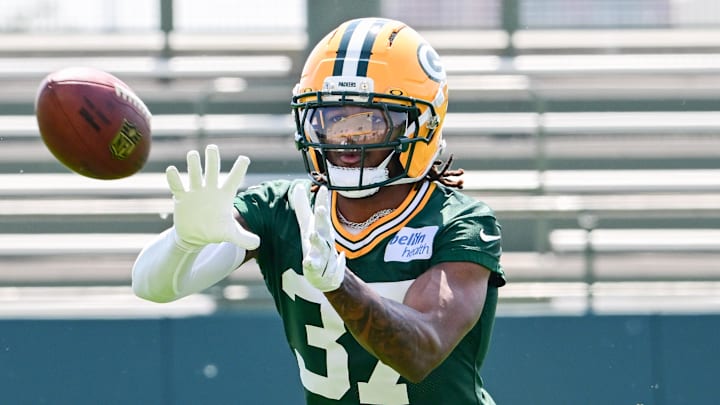 Green Bay Packers corner back Johnathan Baldwin (37) participates in the team's minicamp at Ray Nitschke Field. Mandatory Credit: Benny Sieu-Imagn Images