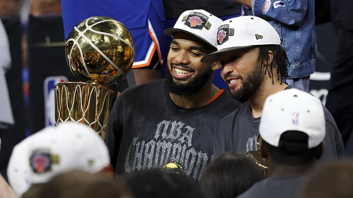 New York Knicks center Karl-Anthony Town and guard Jalen Brunson New York Knicks center Karl-Anthony Town and guard Jalen Brunson