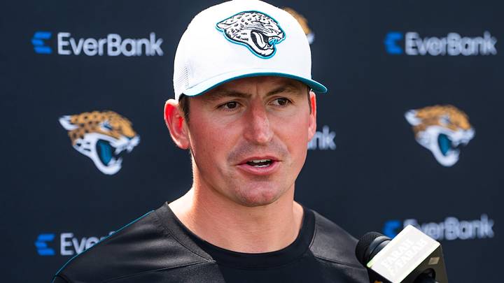 Jacksonville Jaguars offensive coordinator Grant Udinski answers questions during a press conference after the Jacksonville Jaguars’ mandatory minicamp Tuesday June 10, 2025 at the Miller Electric Center in Jacksonville, Fla. Jacksonville Jaguars offensive coordinator Grant Udinski answers questions during a press conference after the Jacksonville Jaguars’ mandatory minicamp Tuesday June 10, 2025 at the Miller Electric Center in Jacksonville, Fla.