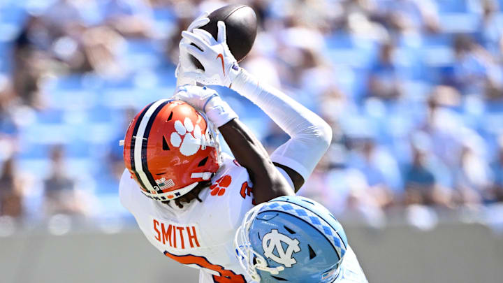 Clemson WR Tristan Smith had a career game at the FBS level against SMU, recording three catches for 51 yards and a late-game touchdown to keep the Tigers in the contest.