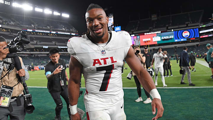 Atlanta Falcons running back Bijan Robinson was limited in practice Thursday.