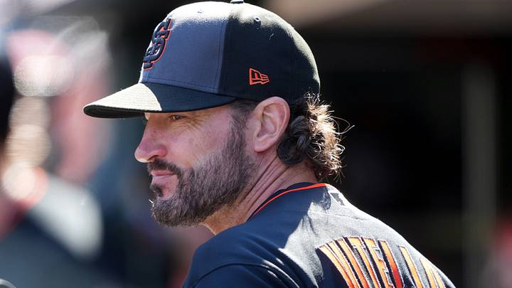 Giants manager Tony Vitello (23) during the eighth inning against the Rockies. Credit: Darren Yamashita-Imagn I Giants manager Tony Vitello (23) during the eighth inning against the Rockies. Credit: Darren Yamashita-Imagn I