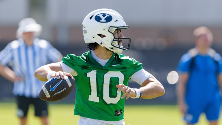 BYU quarterback Treyson Bourguet at Fall Camp BYU quarterback Treyson Bourguet at Fall Camp