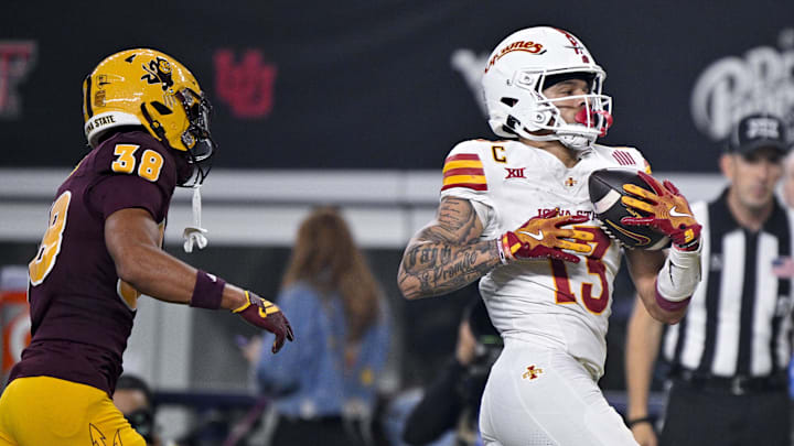 Jaylin Noel had a touchdown for Iowa State in the Big 12 Conference title game vs. Arizona State on Saturday.