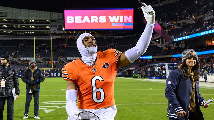 Chicago Bears defensive back Kyler Gordon (6) walks off the field after a game against the Carolina Panthers at Soldier Field. Mandatory Credit: Daniel Bartel-USA TODAY Sports Chicago Bears defensive back Kyler Gordon (6) walks off the field after a game against the Carolina Panthers at Soldier Field. Mandatory Credit: Daniel Bartel-USA TODAY Sports