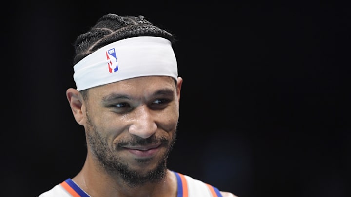 Nov 26, 2025; Charlotte, North Carolina, USA; New York Knicks guard Josh Hart (3) during the second half against the Charlotte Hornets at the Spectrum Center. Mandatory Credit: Sam Sharpe-Imagn Images Nov 26, 2025; Charlotte, North Carolina, USA; New York Knicks guard Josh Hart (3) during the second half against the Charlotte Hornets at the Spectrum Center. Mandatory Credit: Sam Sharpe-Imagn Images