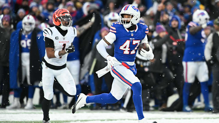 Buffalo Bills' cornerback Christian Benford (47). Buffalo Bills' cornerback Christian Benford (47).