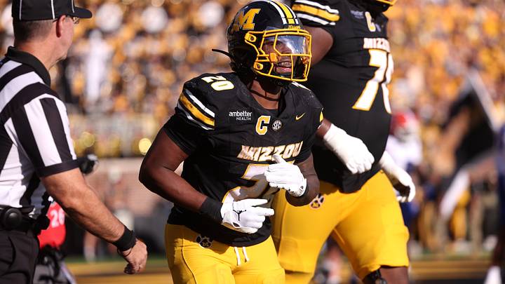 Missouri Tigers running back Jamal Roberts (20) looks on after scoring a touchdown in the third quarter against the Florida Gators. Missouri Tigers running back Jamal Roberts (20) looks on after scoring a touchdown in the third quarter against the Florida Gators.