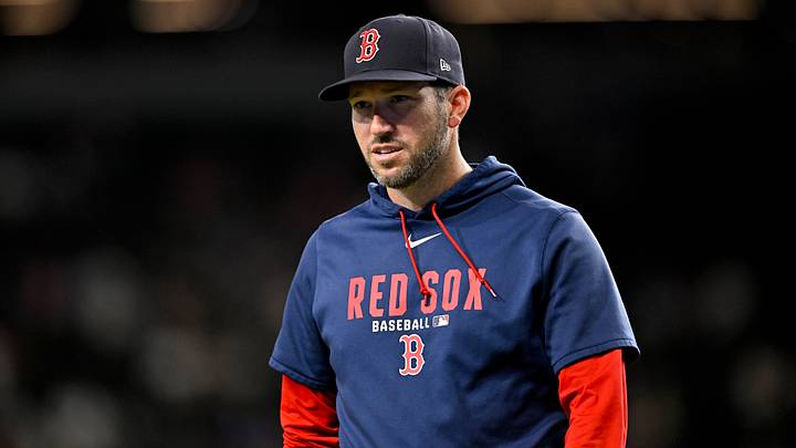 Sep 16, 2026; Arlington, Texas, USA;  Boston Red Sox interim manager Chad Tracy during the game against the Texas Rangers at Globe Life Field. Mandatory Credit: Jerome Miron-Imagn Images