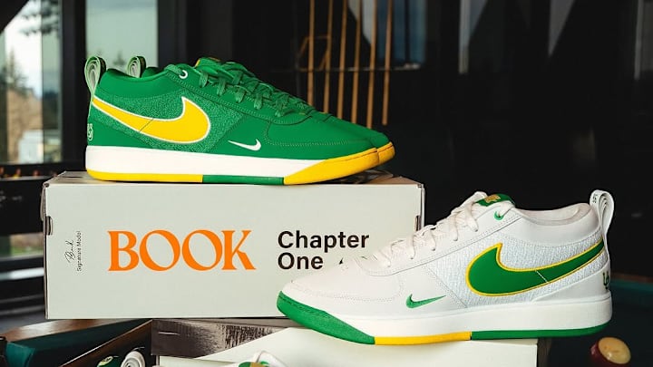 The Nike Book 1 is home and away "Oregon Ducks" colorways.