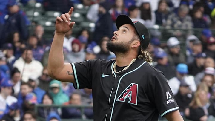 Apr 19, 2025; Chicago, Illinois, USA; Arizona Diamondbacks pitcher Juan Morillo (67) makes his MLB debut against the Chicago Cubs during the seventh inning at Wrigley Field. Mandatory Credit: David Banks-Imagn Images Apr 19, 2025; Chicago, Illinois, USA; Arizona Diamondbacks pitcher Juan Morillo (67) makes his MLB debut against the Chicago Cubs during the seventh inning at Wrigley Field. Mandatory Credit: David Banks-Imagn Images
