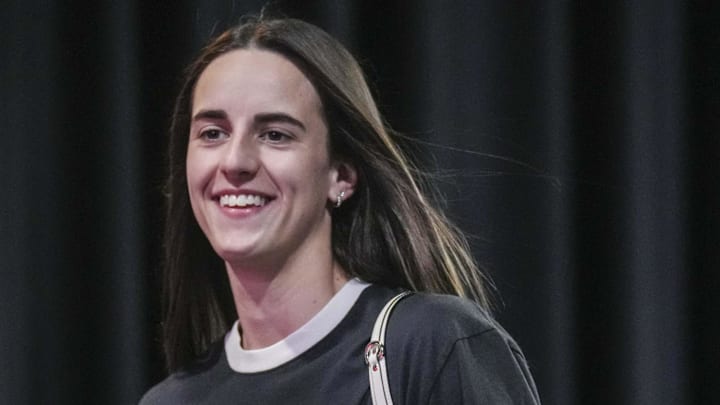 July 11, 2025: Indiana Fever guard Caitlin Clark at Gainbridge Fieldhouse. 