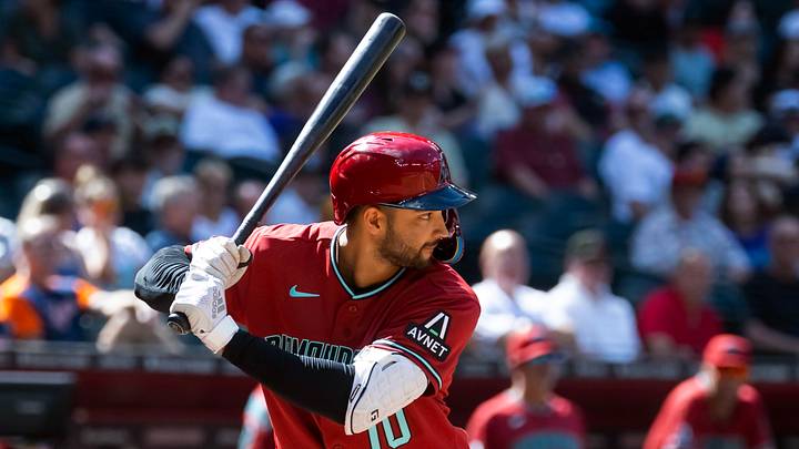 Apr 1, 2026; Phoenix, Arizona, USA; Arizona Diamondbacks outfielder Jordan Lawlar against the Detroit Tigers at Chase Field. Mandatory Credit: Mark J. Rebilas-Imagn Images Apr 1, 2026; Phoenix, Arizona, USA; Arizona Diamondbacks outfielder Jordan Lawlar against the Detroit Tigers at Chase Field. Mandatory Credit: Mark J. Rebilas-Imagn Images