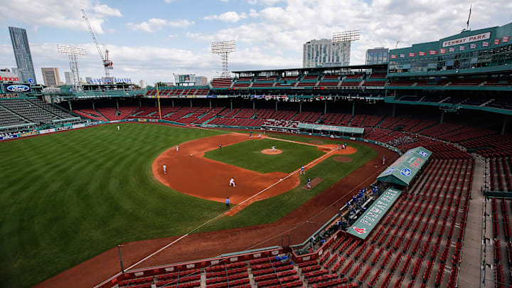 Sep 6, 2020; Boston, Massachusetts, USA; An empty Fenway Park is seen during the game between the Boston Red Sox and the Toronto Blue Jays. Mandatory Credit: Winslow Townson-Imagn Images Sep 6, 2020; Boston, Massachusetts, USA; An empty Fenway Park is seen during the game between the Boston Red Sox and the Toronto Blue Jays. Mandatory Credit: Winslow Townson-Imagn Images