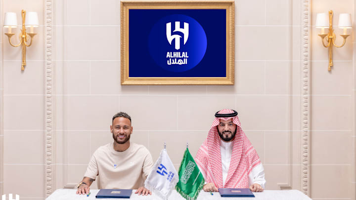 Neymar JR lors de la signature de son contrat à Al-Hilal 