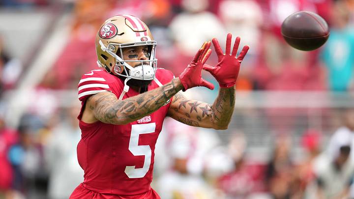 San Francisco 49ers wide receiver Mike Evans is a great prop target in Week 6. San Francisco 49ers wide receiver Mike Evans is a great prop target in Week 6.