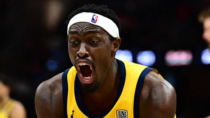 May 13, 2025; Cleveland, Ohio, USA; Indiana Pacers forward Pascal Siakam (43) reacts after a play during the second half against the Cleveland Cavaliers in game five of the second round for the 2025 NBA Playoffs at Rocket Arena. Mandatory Credit: Ken Blaze-Imagn Images May 13, 2025; Cleveland, Ohio, USA; Indiana Pacers forward Pascal Siakam (43) reacts after a play during the second half against the Cleveland Cavaliers in game five of the second round for the 2025 NBA Playoffs at Rocket Arena. Mandatory Credit: Ken Blaze-Imagn Images