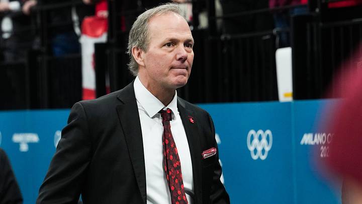 Feb 20, 2026; Milan, Italy; Jon Cooper of Canada looks on after the game against Finland in a men's ice hockey semifinal during the Milano Cortina 2026 Olympic Winter Games at Milano Santagiulia Ice Hockey Arena. Mandatory Credit: James Lang-Imagn Images Feb 20, 2026; Milan, Italy; Jon Cooper of Canada looks on after the game against Finland in a men's ice hockey semifinal during the Milano Cortina 2026 Olympic Winter Games at Milano Santagiulia Ice Hockey Arena. Mandatory Credit: James Lang-Imagn Images
