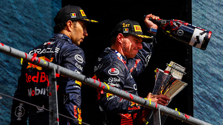 Max Verstappen y Sergio Pérez llegaron primero y segundo en el Gran Premio de Bélgica de la Fórmula 1