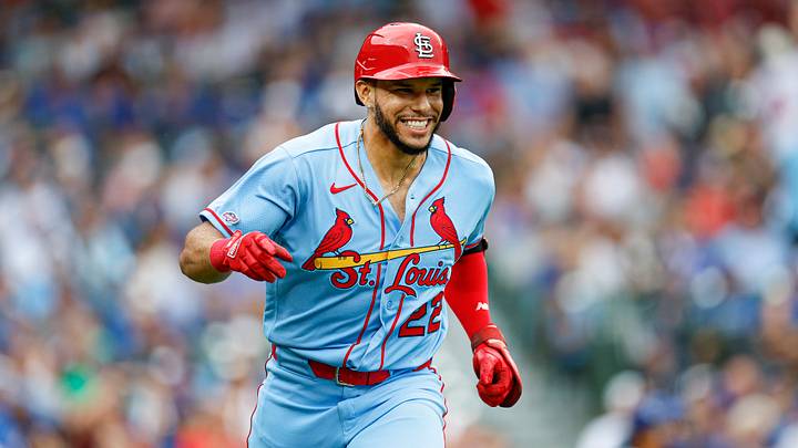 Aug 15, 2026; Chicago, Illinois, USA; St. Louis Cardinals left fielder Joshua Baez (22) celebrates as he rounds the bases after hitting a two-run home run against the Chicago Cubs during the first inning at Wrigley Field. Mandatory Credit: Kamil Krzaczynski-Imagn Images Aug 15, 2026; Chicago, Illinois, USA; St. Louis Cardinals left fielder Joshua Baez (22) celebrates as he rounds the bases after hitting a two-run home run against the Chicago Cubs during the first inning at Wrigley Field. Mandatory Credit: Kamil Krzaczynski-Imagn Images