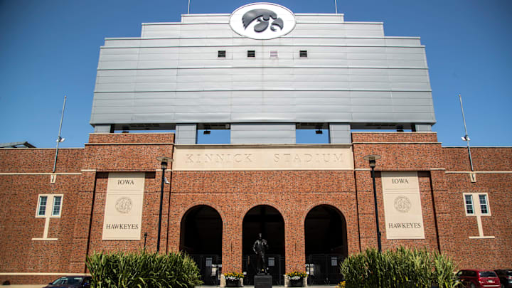Corn grows outside the south end zone during the originally scheduled home opener amid the novel coronavirus pandemic, Saturday, Sept. 5, 2020, at Kinnick Stadium in Iowa City, Iowa.

200905 Empty Opener 007 Jpg