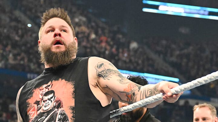 Kevin Owens moments after laying out Cody Rhodes on SmackDown
