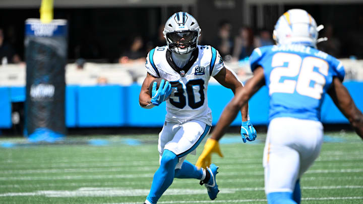 Carolina Panthers running back Chuba Hubbard.
