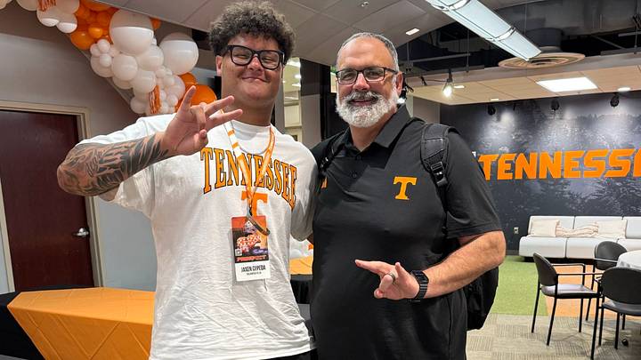 Jaxen Cepeda on his Tennessee Volunteers game day visit. Jaxen Cepeda on his Tennessee Volunteers game day visit.