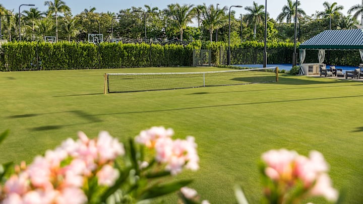 The Racquet Club at Shell Bay features all four Grand Slam court surfaces. The Racquet Club at Shell Bay features all four Grand Slam court surfaces.