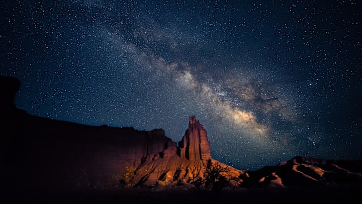 Night sky over Capitol Reef National Park.
