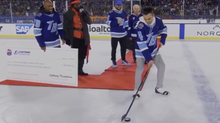 Cancer survivor Rob Higgins missed out on a $1 million donation in a bizarre promotion at a recent Lightning game.