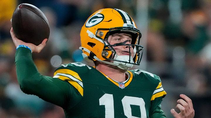Green Bay Packers quarterback Kyle McCord passes the ball against the Arizona Cardinals. Green Bay Packers quarterback Kyle McCord passes the ball against the Arizona Cardinals.