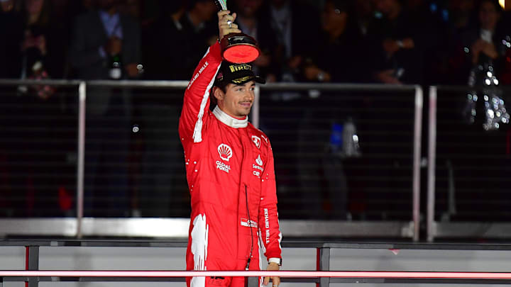 Nov 18, 2023; Las Vegas, Nevada, USA; Scuderia Ferrari driver Charles LeClerc of Monaco (16)
