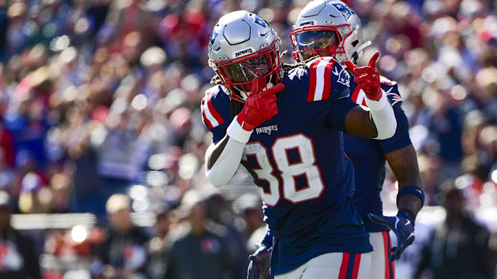 New England Patriots running back Rhamondre Stevenson.