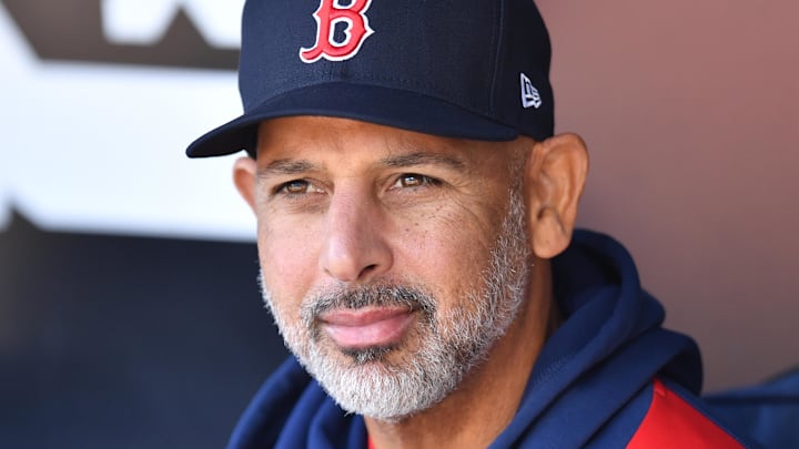 Boston Red Sox manager Alex Cora is seen prior to a game against the Chicago White Sox at Rate Field.