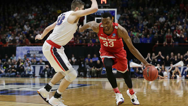 Mar 17, 2018; Boise, ID, USA; Gonzaga Bulldogs forward Killian Tillie (33) guards Ohio State Buckeyes forward Keita Bates-Diop (33) during the second half during the second round of the 2018 NCAA Tournament at Taco Bell Arena. Mandatory Credit: Brian Losness-Imagn Images Mar 17, 2018; Boise, ID, USA; Gonzaga Bulldogs forward Killian Tillie (33) guards Ohio State Buckeyes forward Keita Bates-Diop (33) during the second half during the second round of the 2018 NCAA Tournament at Taco Bell Arena. Mandatory Credit: Brian Losness-Imagn Images