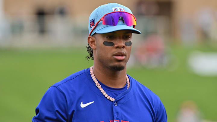 Texas Rangers infielder Jose Barrero (19)