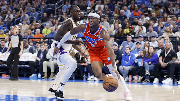 Oklahoma City Thunder guard Shai Gilgeous-Alexander (2).