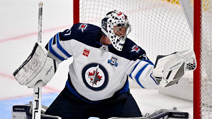 Winnipeg Jets goaltender Connor Hellebuyck Winnipeg Jets goaltender Connor Hellebuyck
