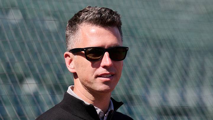 San Francisco, California, USA; San Francisco Giants president of baseball operations Buster Posey looks on before the game between the Pittsburgh Pirates and San Francisco Giants at Oracle Park. Mandatory Credit: Robert Edwards-Imagn Images San Francisco, California, USA; San Francisco Giants president of baseball operations Buster Posey looks on before the game between the Pittsburgh Pirates and San Francisco Giants at Oracle Park. Mandatory Credit: Robert Edwards-Imagn Images