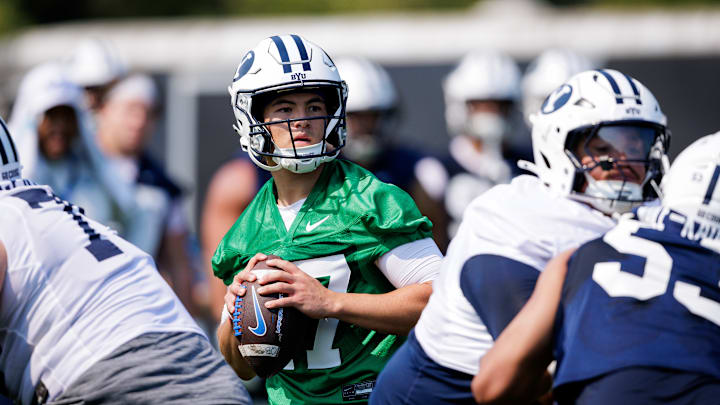 BYU quarterback Bear Bachmeier at Fall Camp