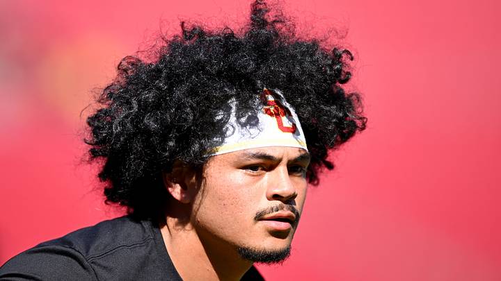 Oct 3, 2026; Los Angeles, California, USA; USC Trojans quarterback Jayden Maiava (14) warms up prior to the game against the Washington Huskies at United Airlines Field at Los Angeles Memorial Coliseum. Mandatory Credit: Griffin Hooper-Imagn Images Oct 3, 2026; Los Angeles, California, USA; USC Trojans quarterback Jayden Maiava (14) warms up prior to the game against the Washington Huskies at United Airlines Field at Los Angeles Memorial Coliseum. Mandatory Credit: Griffin Hooper-Imagn Images