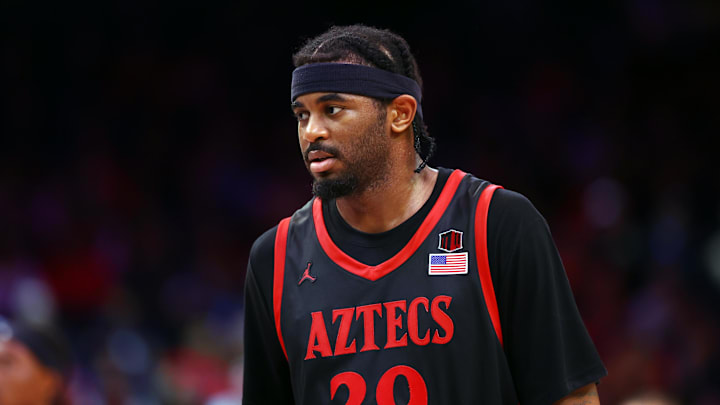 Dec 20, 2025; Phoenix, Arizona, USA; San Diego State Aztecs guard Reese Dixon-Waters (39). Dec 20, 2025; Phoenix, Arizona, USA; San Diego State Aztecs guard Reese Dixon-Waters (39).