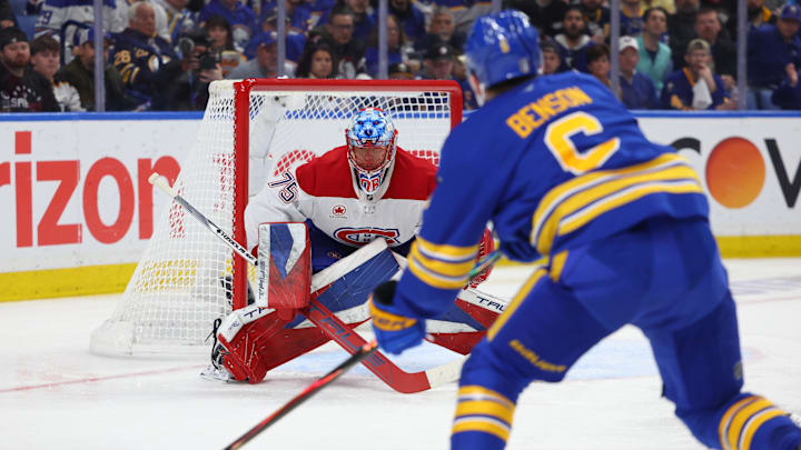 Zach Benson and the Sabres are home favorites against the Canadiens in Game 7. Zach Benson and the Sabres are home favorites against the Canadiens in Game 7.