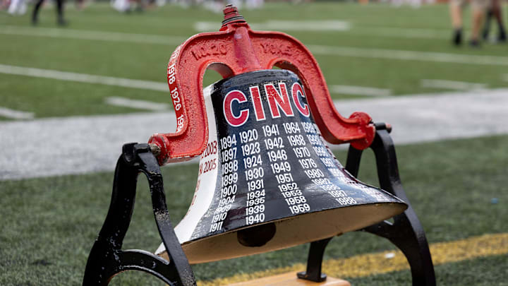 The Cincinnati Bearcats defeated the Miami (Oh) Redhawks 38-17 in the 126th Battle for the Victory Bell on Saturday, Sept. 17, 2022 at Paycor Stadium.
Cincinnati Bearcats Football Vs Miami Redhawks Sept 17 2022 The Cincinnati Bearcats defeated the Miami (Oh) Redhawks 38-17 in the 126th Battle for the Victory Bell on Saturday, Sept. 17, 2022 at Paycor Stadium.
Cincinnati Bearcats Football Vs Miami Redhawks Sept 17 2022