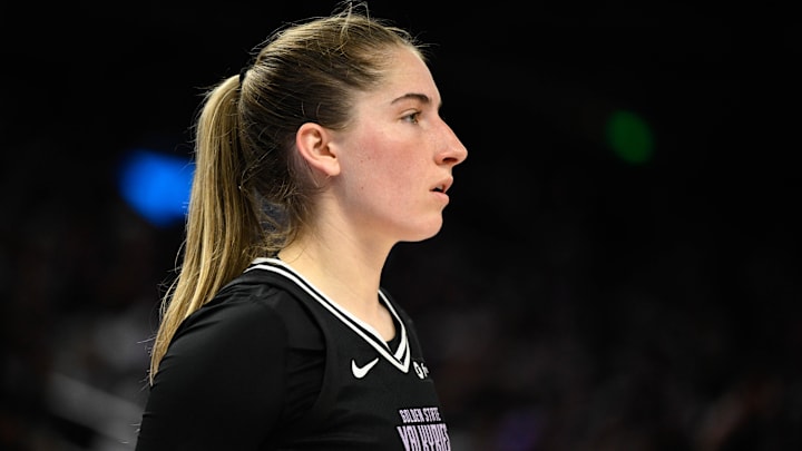 Aug 19, 2025; San Francisco, California, USA; Golden State Valkyries guard Kate Martin (20) looks on against the Phoenix Mercury in the fourth quarter at Chase Center. Mandatory Credit: Eakin Howard-Imagn Images Aug 19, 2025; San Francisco, California, USA; Golden State Valkyries guard Kate Martin (20) looks on against the Phoenix Mercury in the fourth quarter at Chase Center. Mandatory Credit: Eakin Howard-Imagn Images