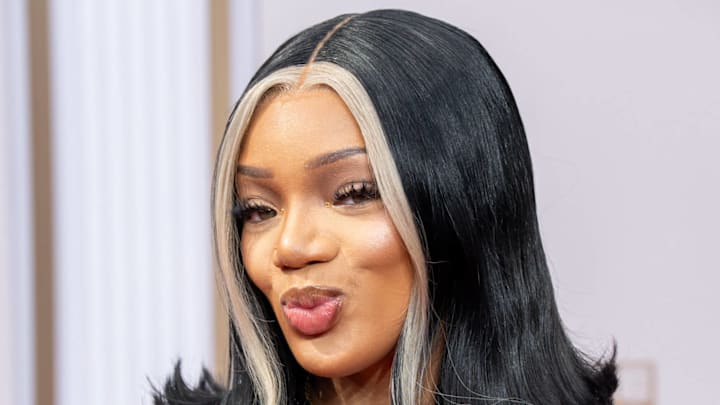 GloRilla poses on the red carpet.