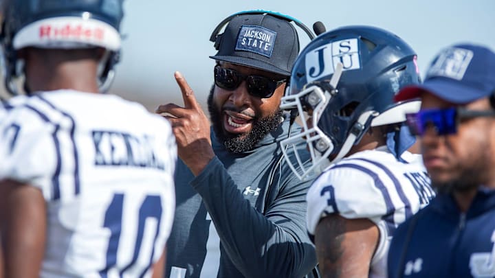 Jackson State head coach T.C. Taylor