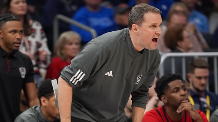 Mar 12, 2026; Charlotte, NC, USA; NC State Wolfpack head coach Will Wade during the second half against the Virginia Cavaliers at Spectrum Center. Mandatory Credit: Jim Dedmon-Imagn Images Mar 12, 2026; Charlotte, NC, USA; NC State Wolfpack head coach Will Wade during the second half against the Virginia Cavaliers at Spectrum Center. Mandatory Credit: Jim Dedmon-Imagn Images